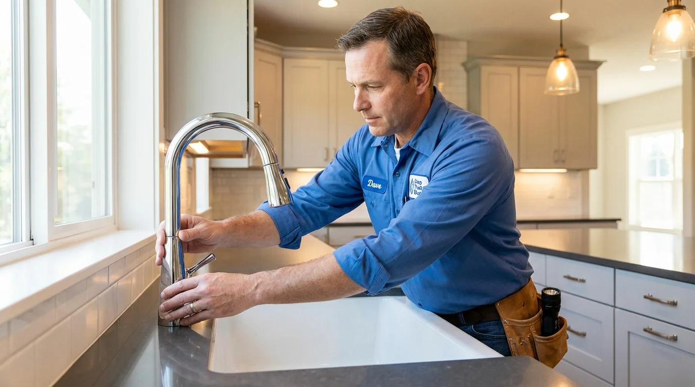 Kitchen faucet installation by Johns Plumbing LLC in Flora